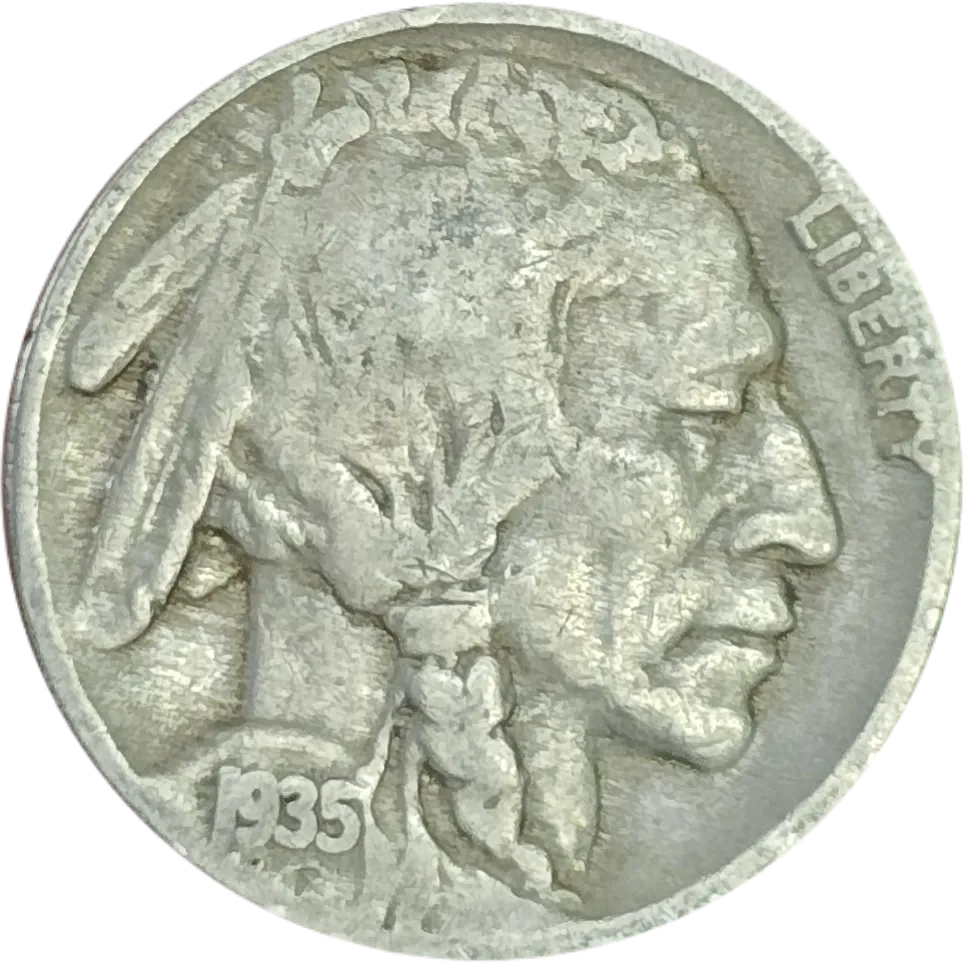سکه آمریکا 5 سنت آمریکا سرخپوست بوفالو 1935